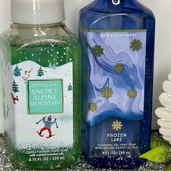 Bath & Body Works Hand Soap Snowy Alpine Mountain & Frozen Lake Winter NWT - Picture 3 of 4